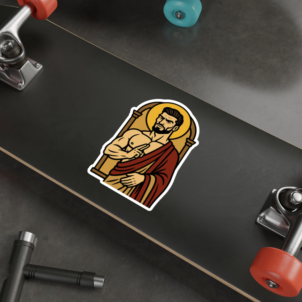 St Gigachad "Peace" Die Cut Sticker