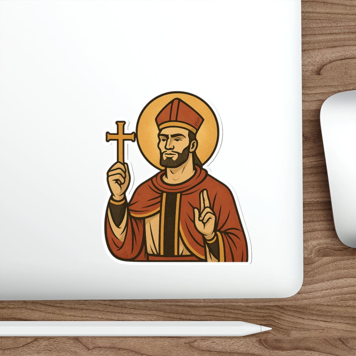 St Gigachad "Holy Habits" Sticker