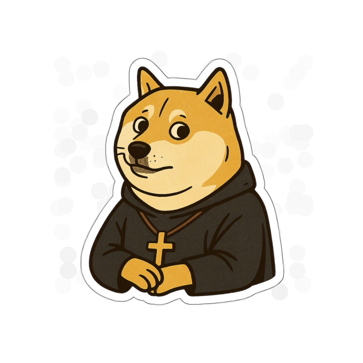 St Doge "Monk" Die-Cut Stickers