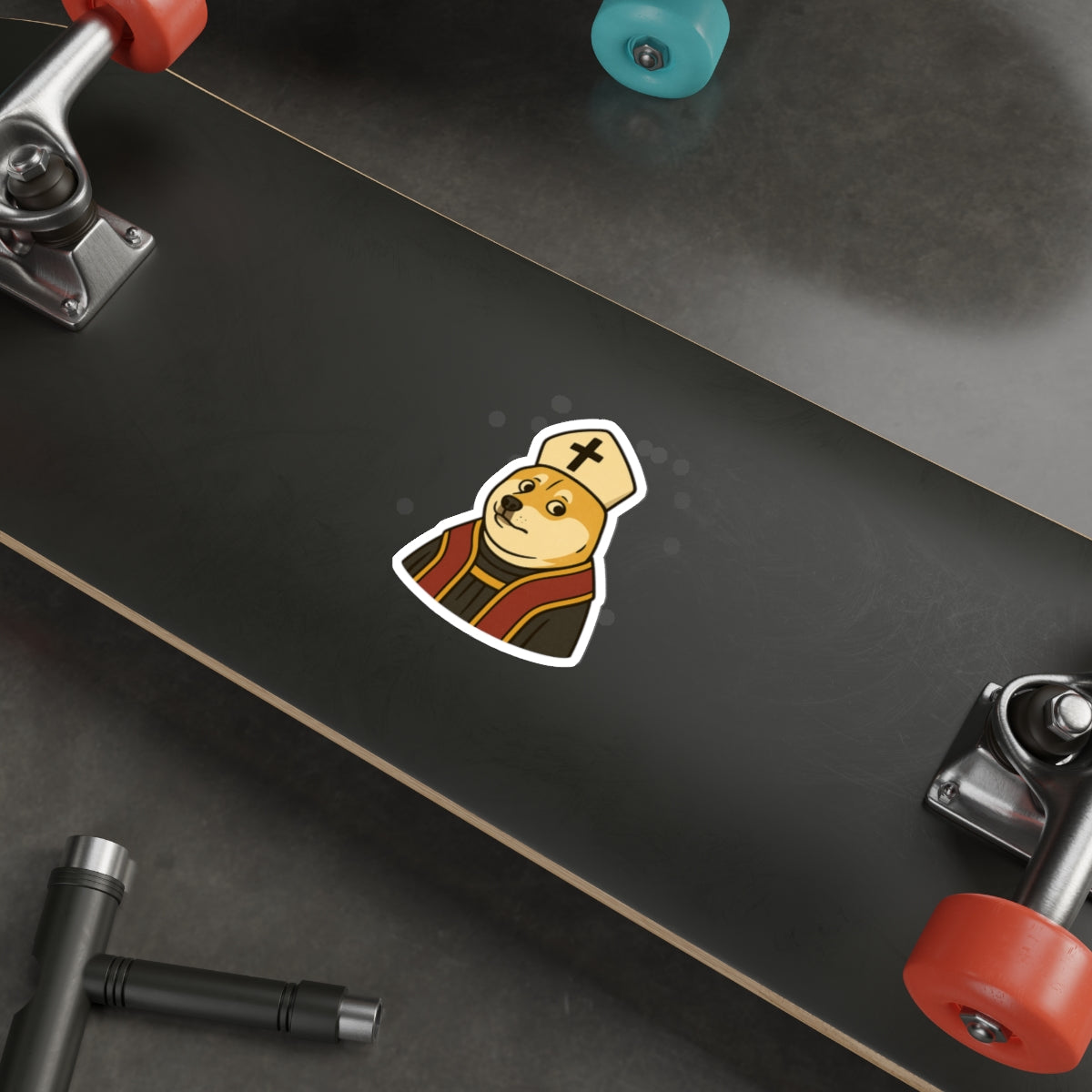 St Doge "Pope" Die-Cut Stickers