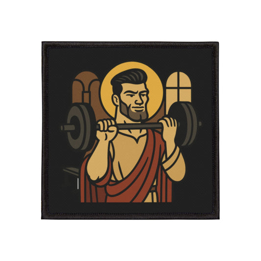 St Gigachad "The Strong" Iron on Patch