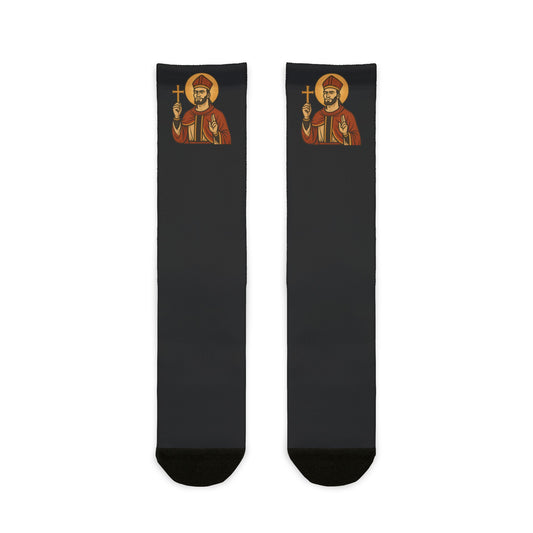 St Gigachad "Holy Habits" Socks