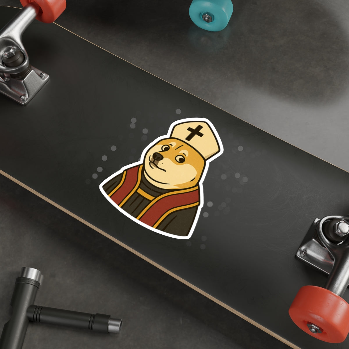 St Doge "Pope" Die-Cut Stickers