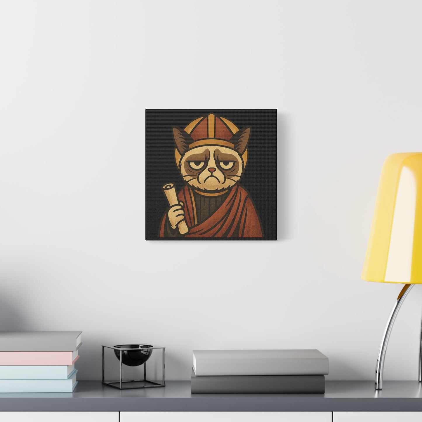 St Grumpy Cat "Holy Receipts" Canvas