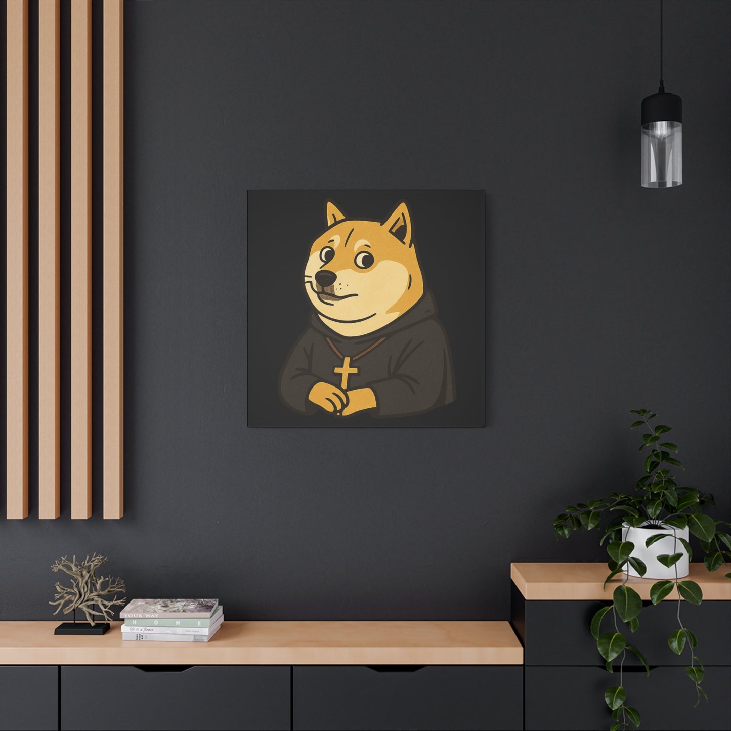 St Doge "Monk" Canvas Art