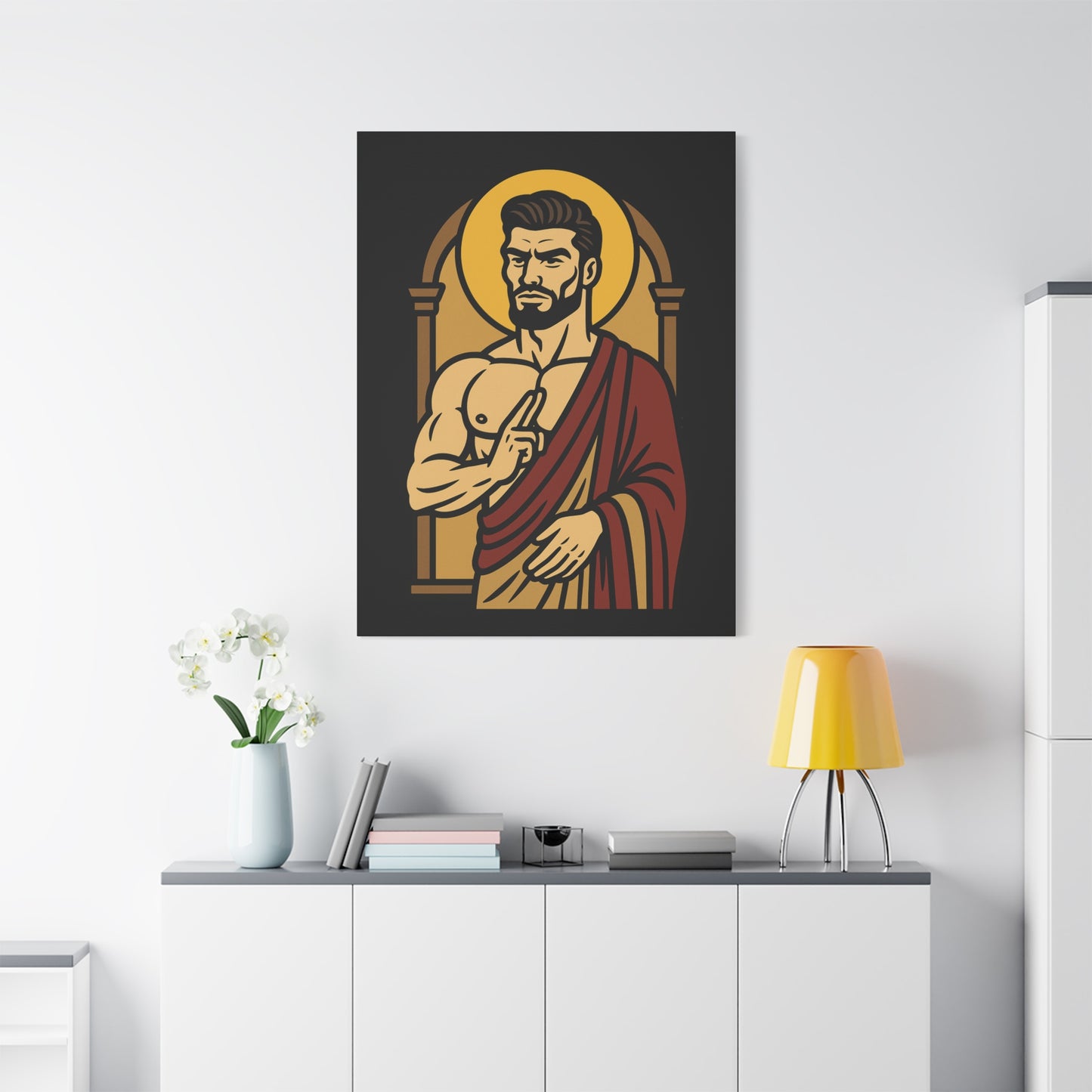St Gigachad "Peace" Canvas Art