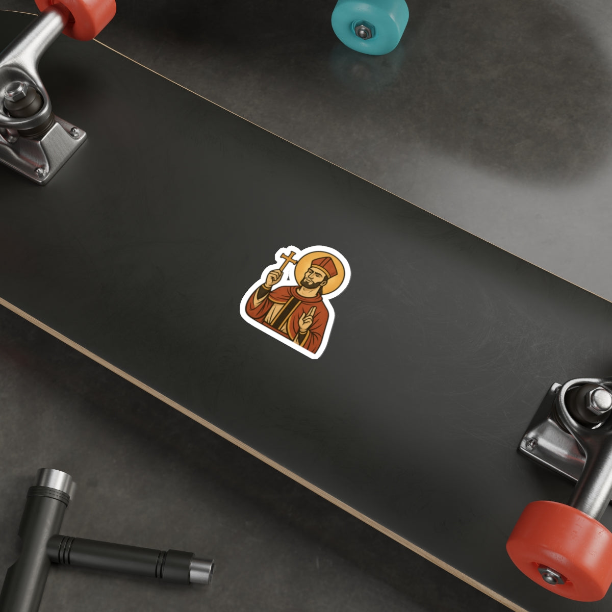 St Gigachad "Holy Habits" Sticker