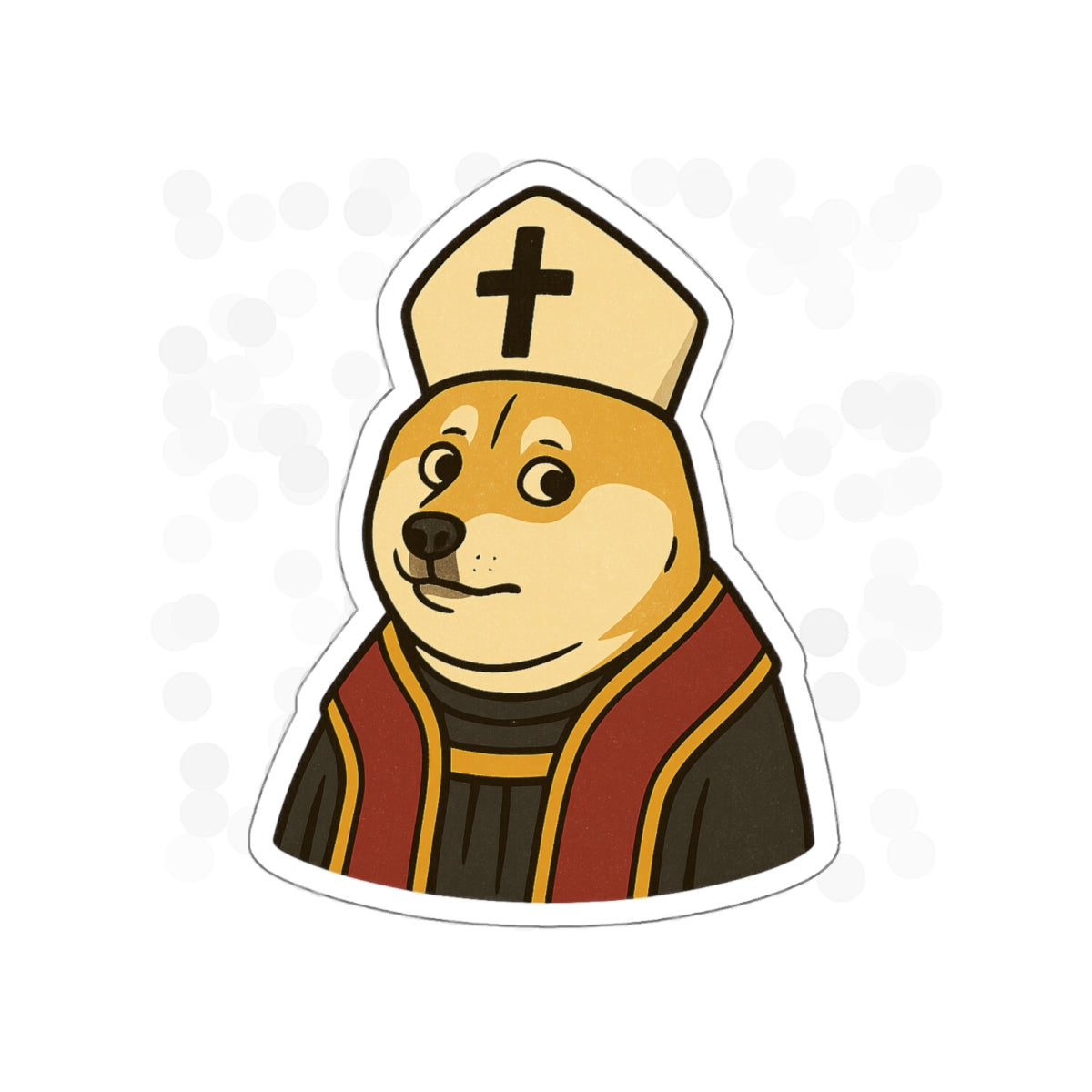St Doge "Pope" Die-Cut Stickers
