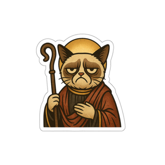 St Grumpy Cat "The Shepard"  Die-Cut Stickers