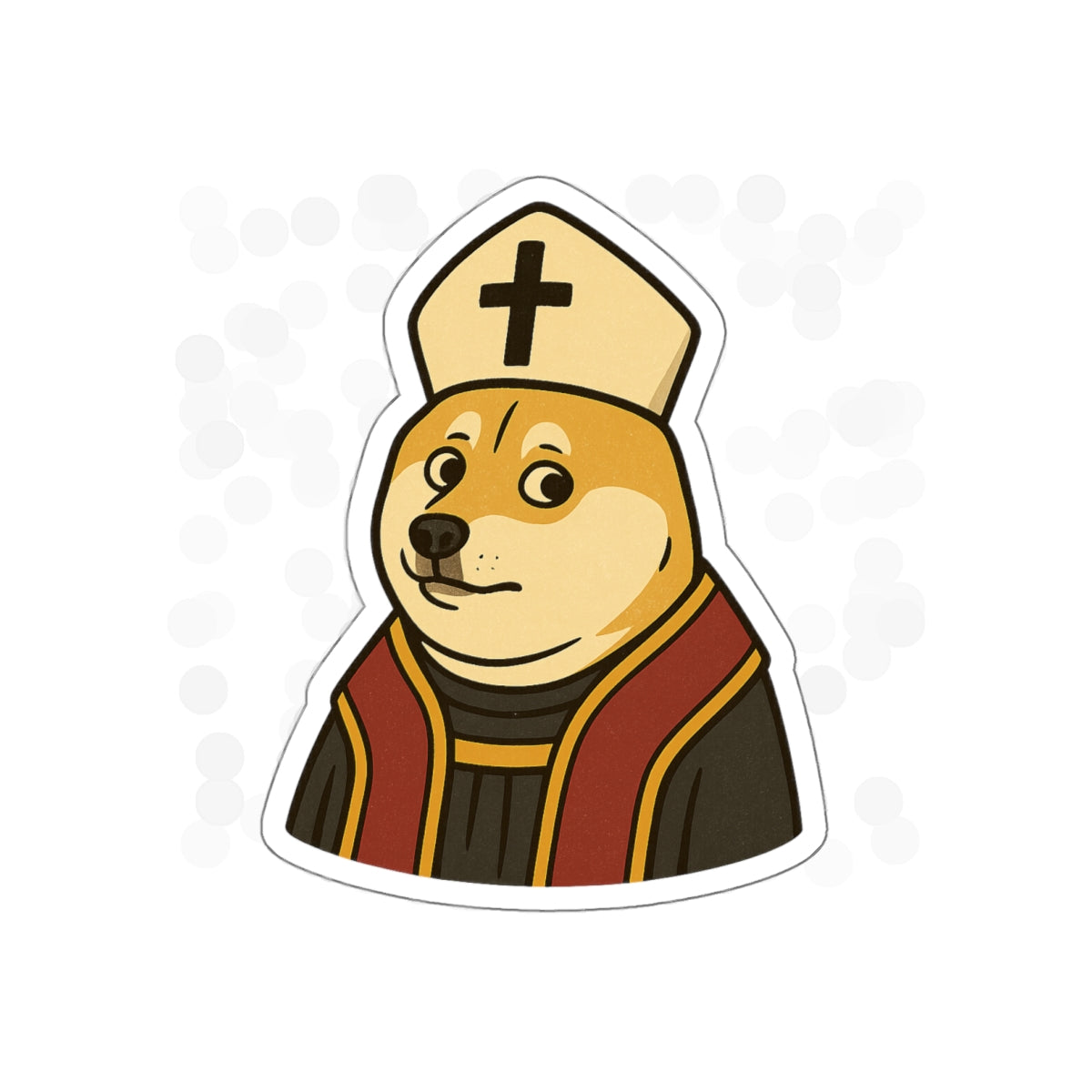 St Doge "Pope" Die-Cut Stickers