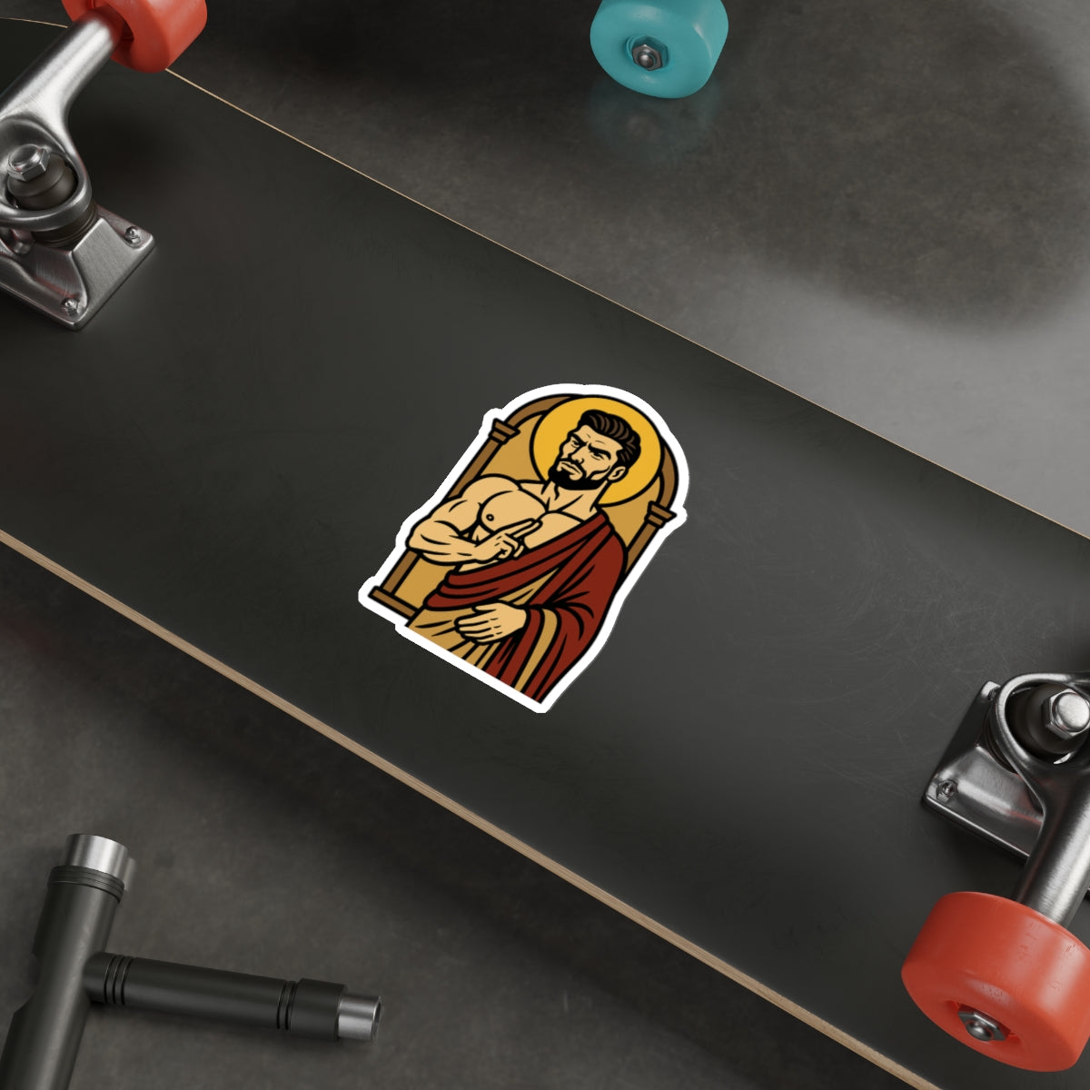St Gigachad "Peace" Die Cut Sticker