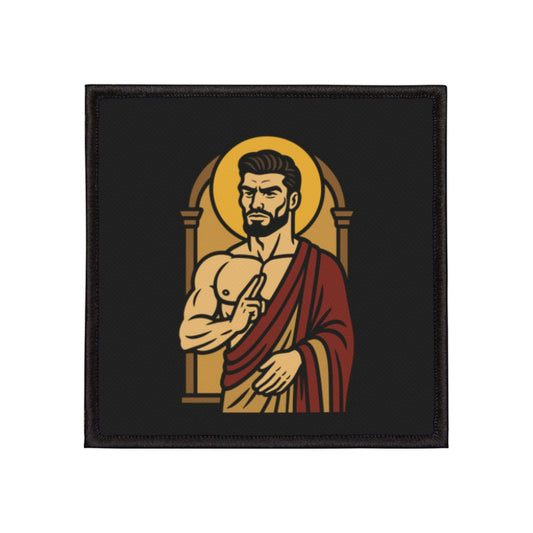 St Gigachad "Peace" Iron On Patch