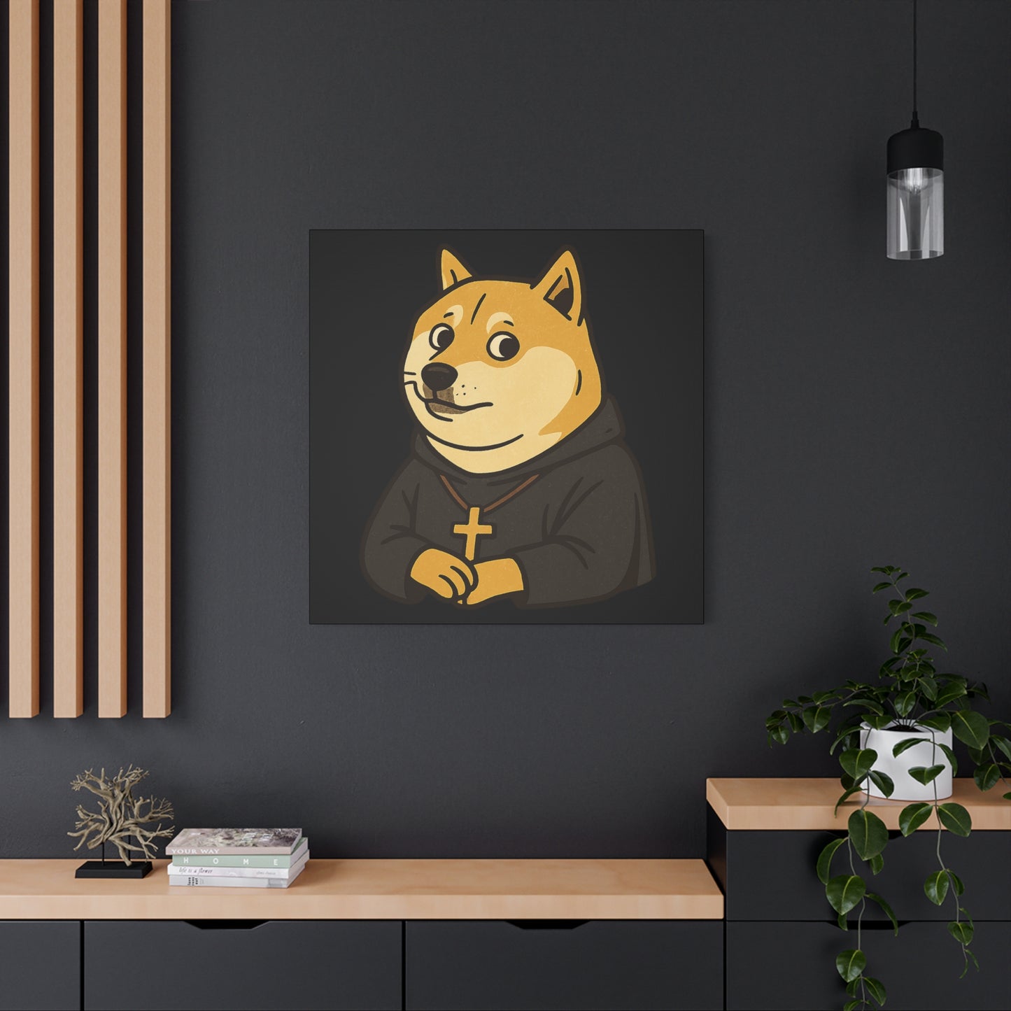 St Doge "Monk" Canvas Art