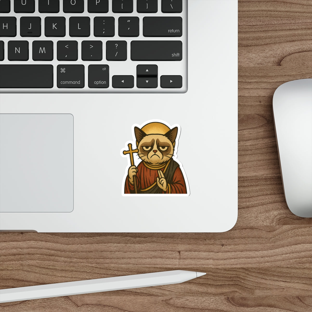St Grumpy Cat "Repent"  Die-Cut Stickers