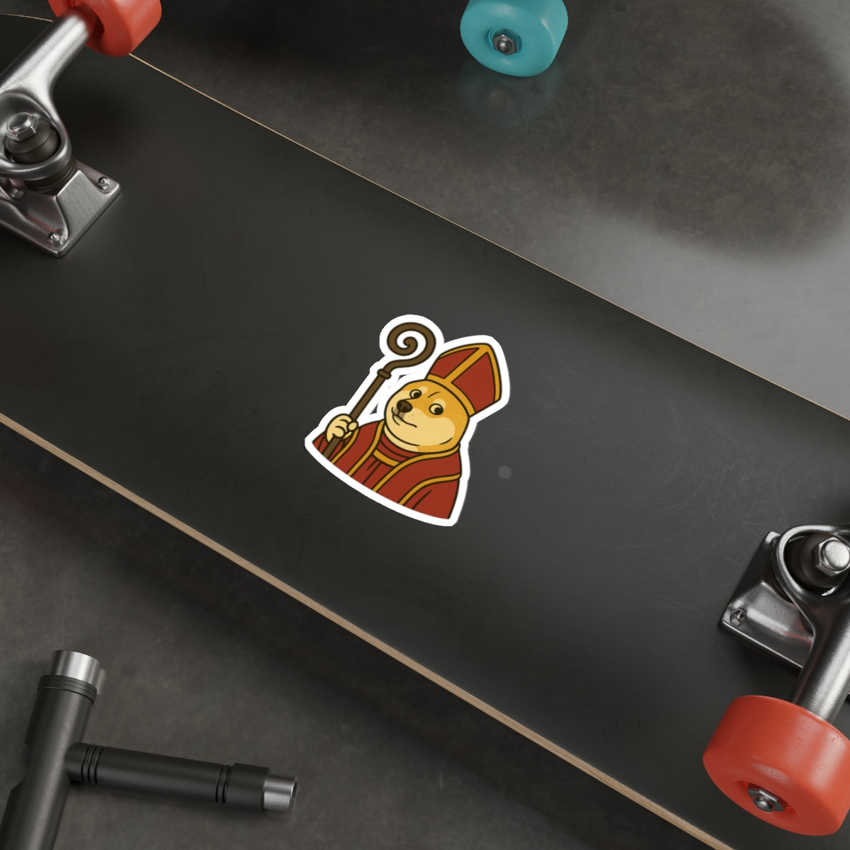 St Doge "Cardinal" Die-Cut Stickers