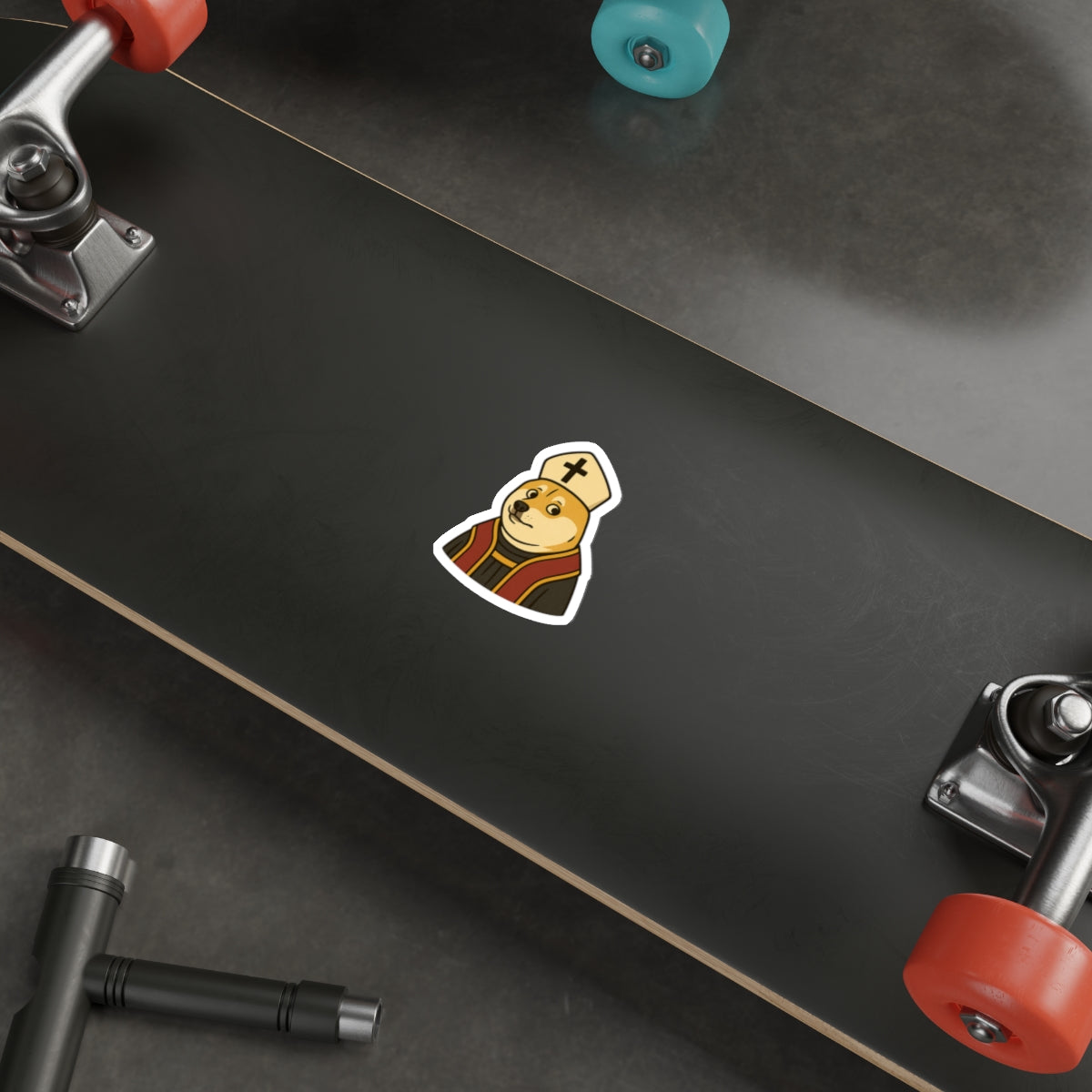 St Doge "Pope" Die-Cut Stickers