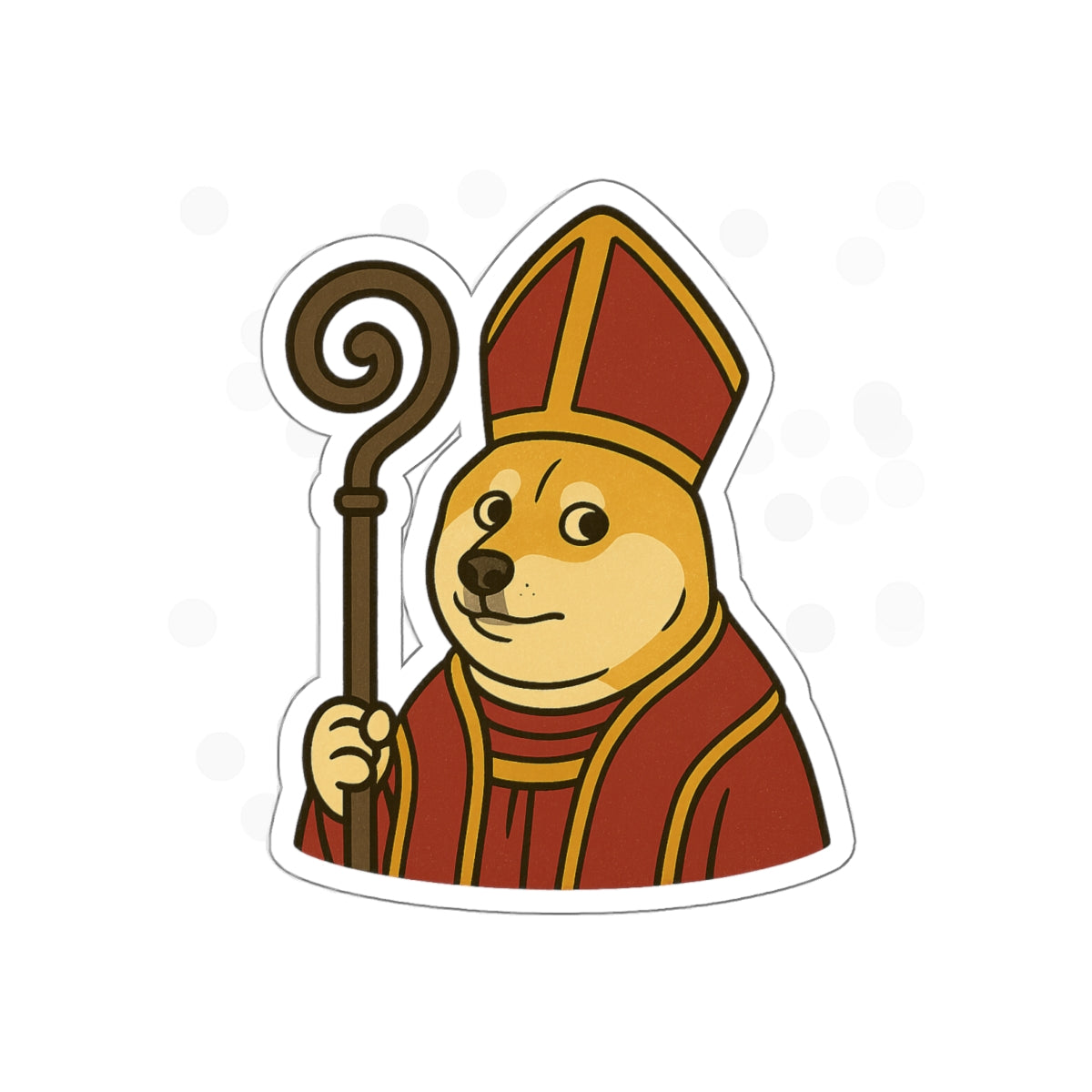 St Doge "Cardinal" Die-Cut Stickers