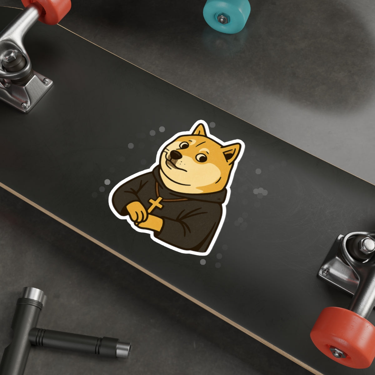 St Doge "Monk" Die-Cut Stickers