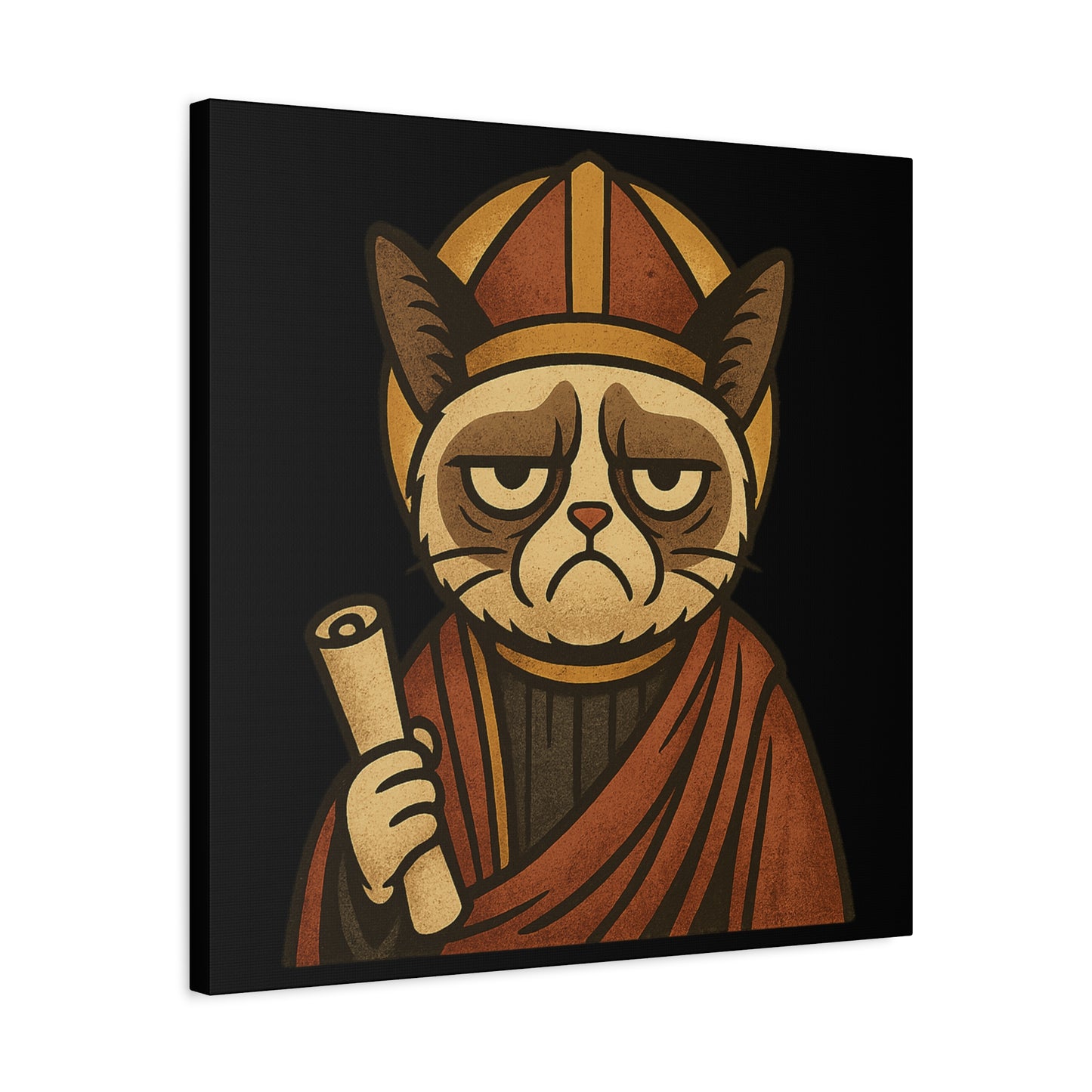 St Grumpy Cat "Holy Receipts" Canvas
