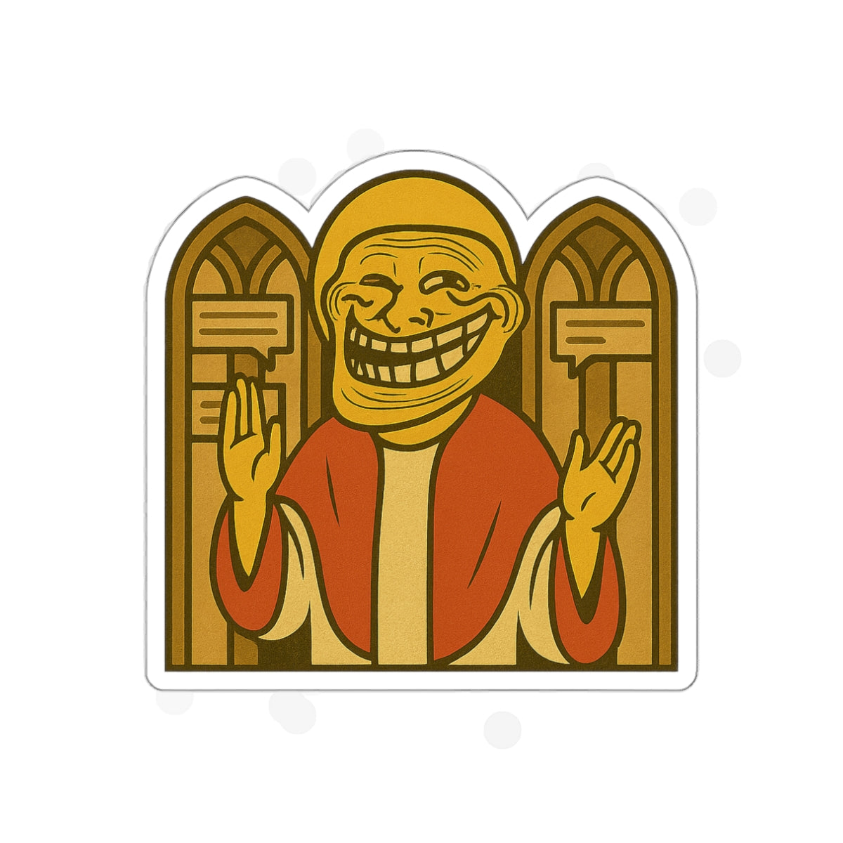 St Troll "Holy Comments" Die-Cut Sticker