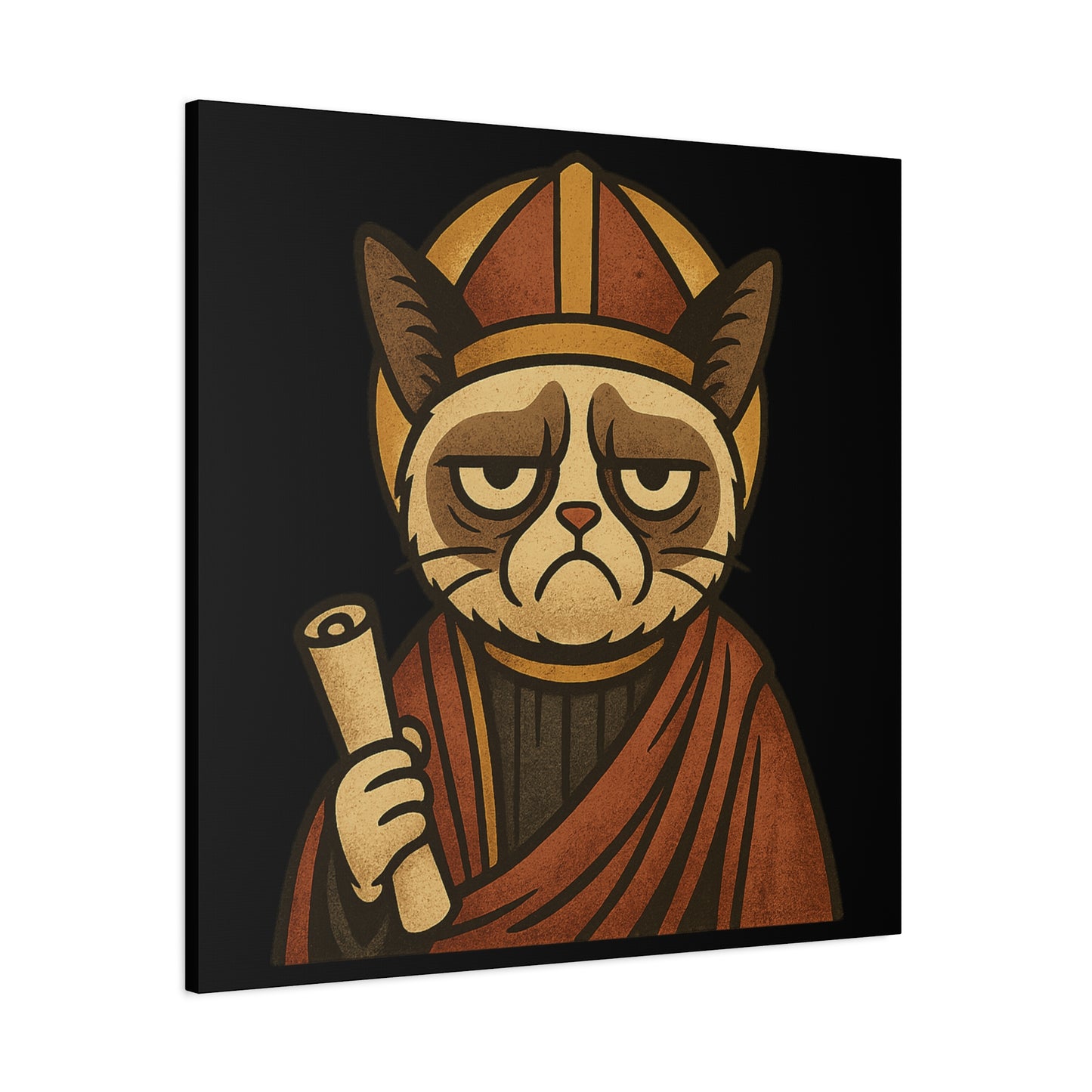 St Grumpy Cat "Holy Receipts" Canvas