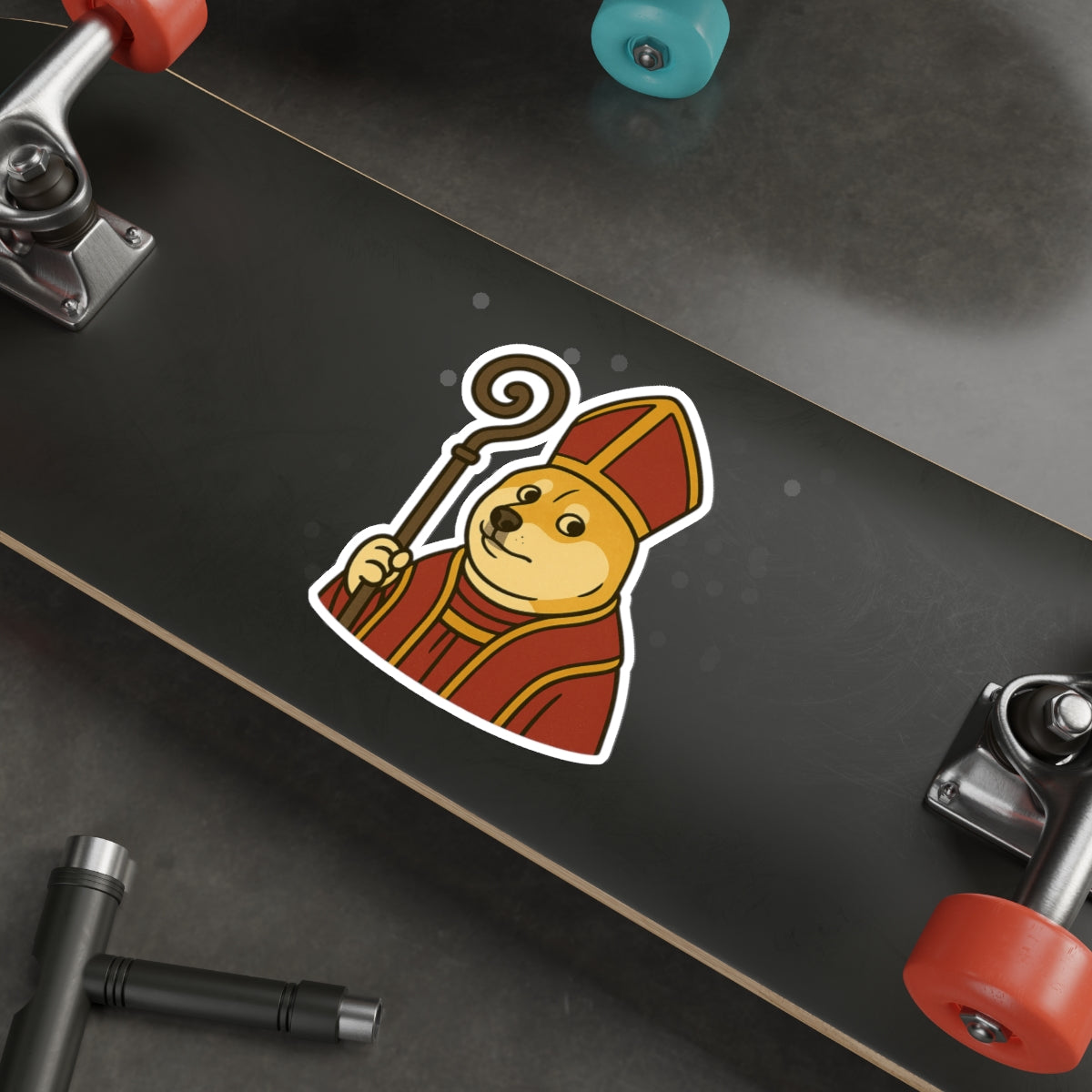 St Doge "Cardinal" Die-Cut Stickers