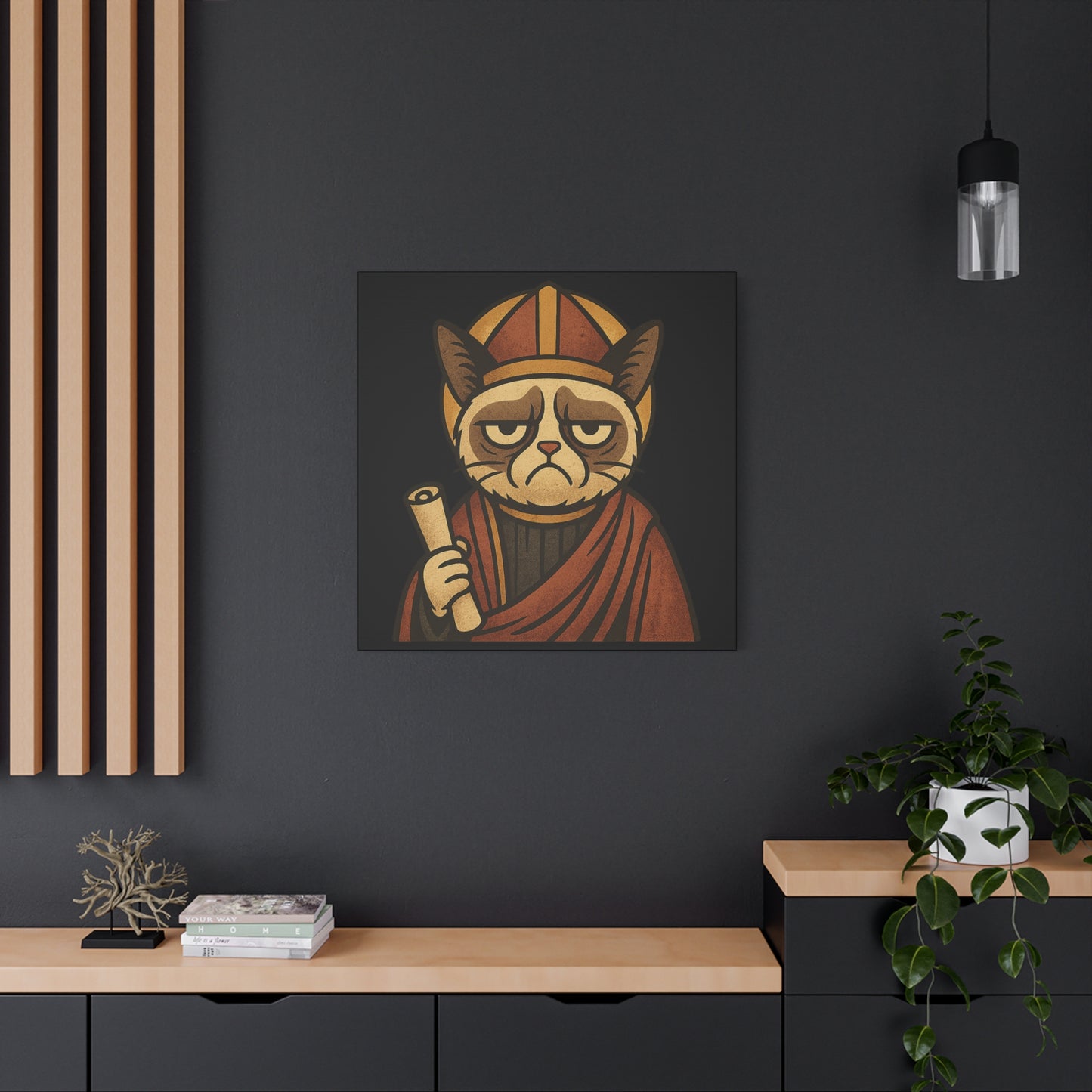 St Grumpy Cat "Holy Receipts" Canvas