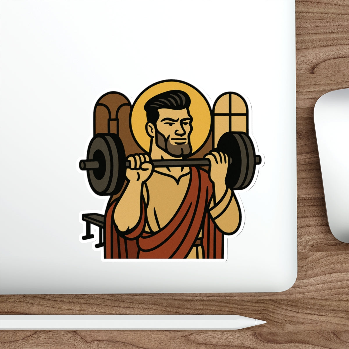 St Gigachad "The Strong" Sticker