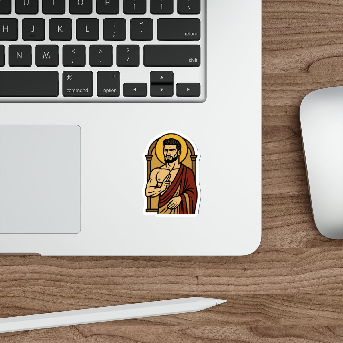St Gigachad "Peace" Die Cut Sticker