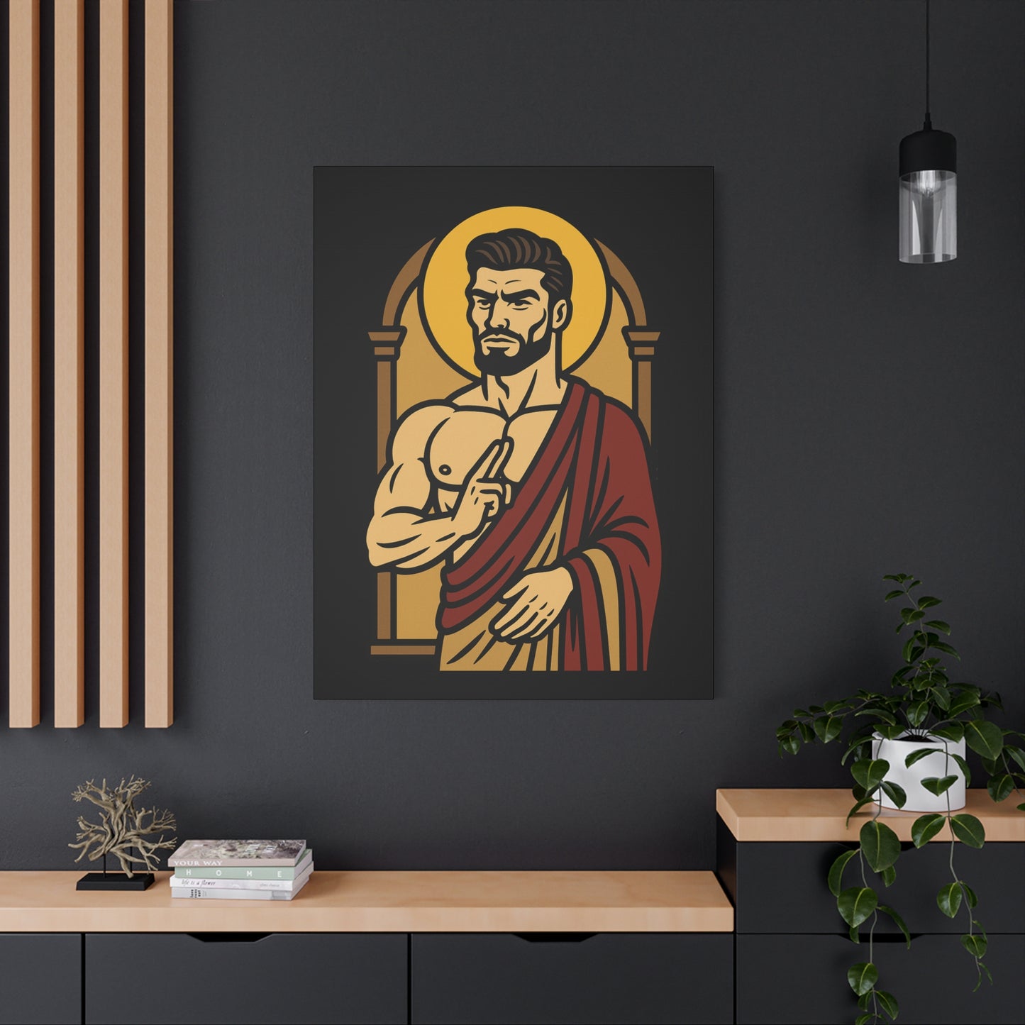 St Gigachad "Peace" Canvas Art