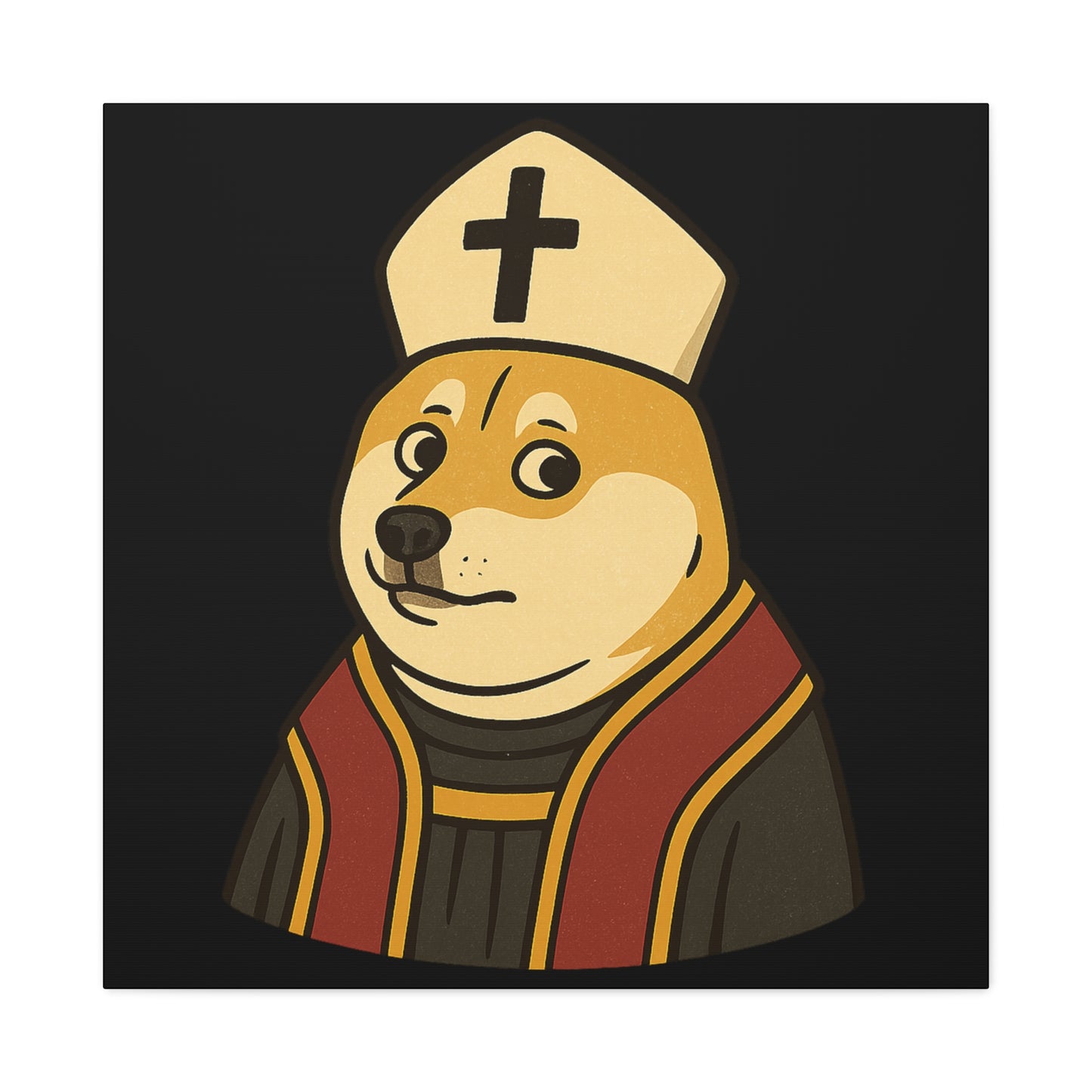 St Doge "Pope" Canvas Print
