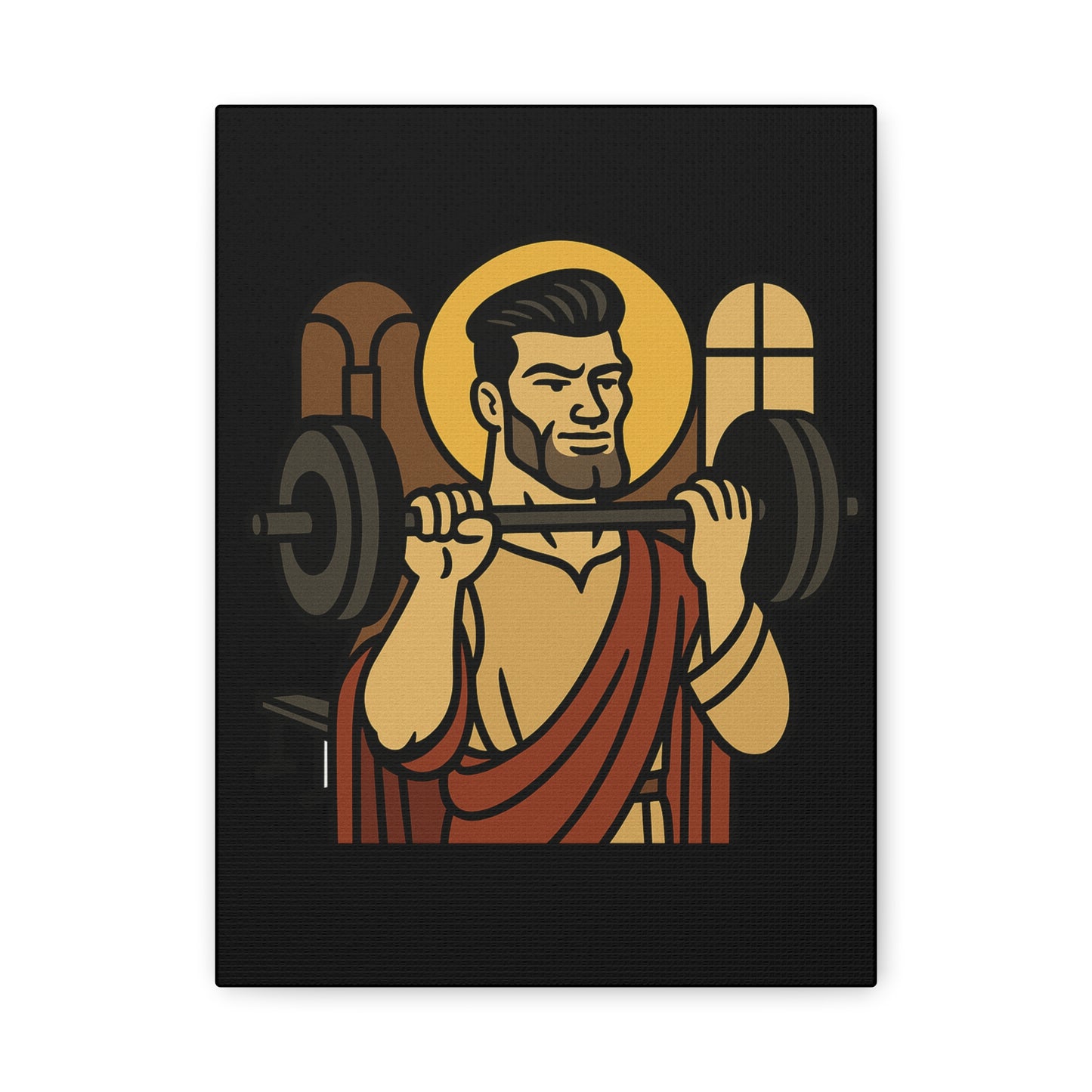 St Gigachad "The Strong" Canvas Art