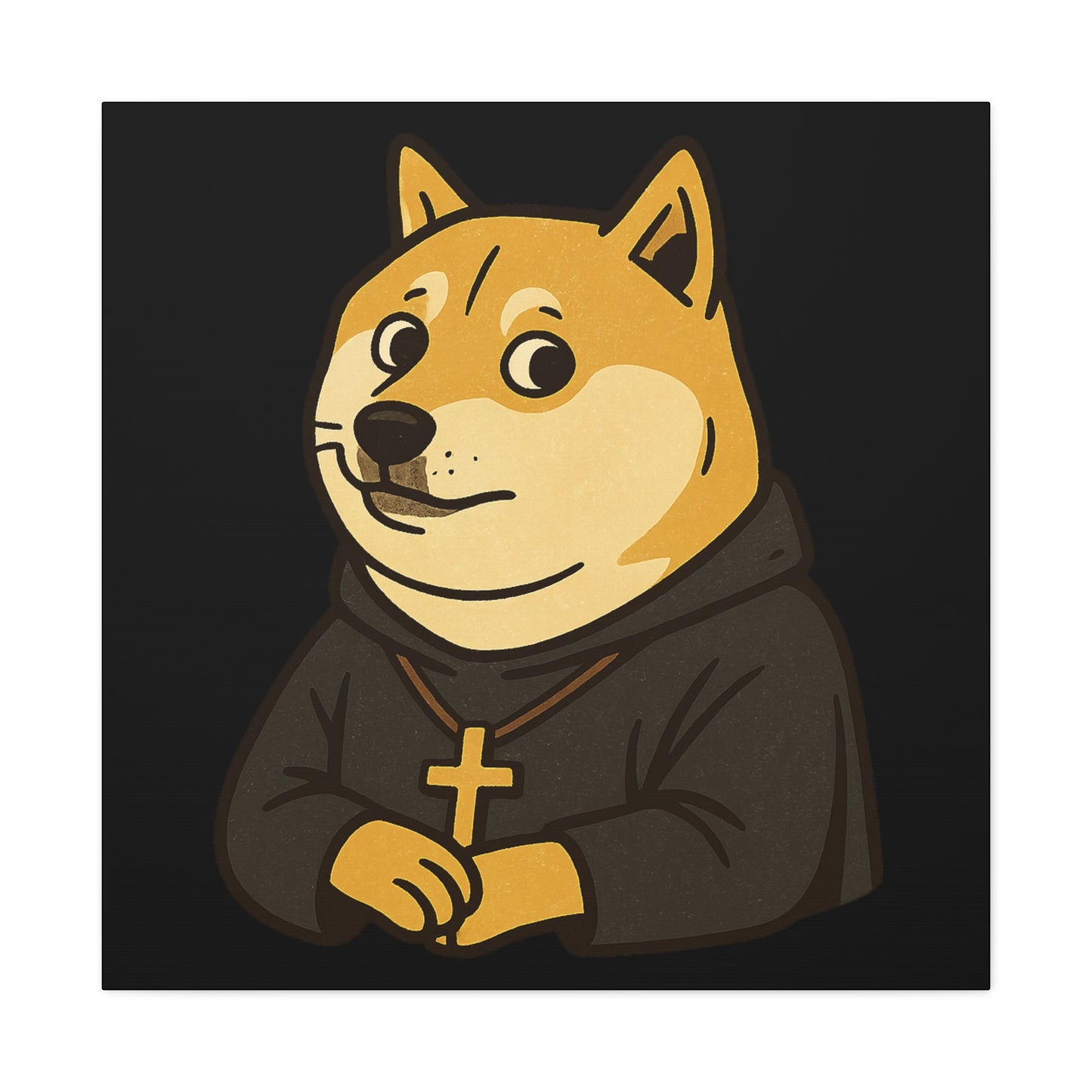 St Doge "Monk" Canvas Art