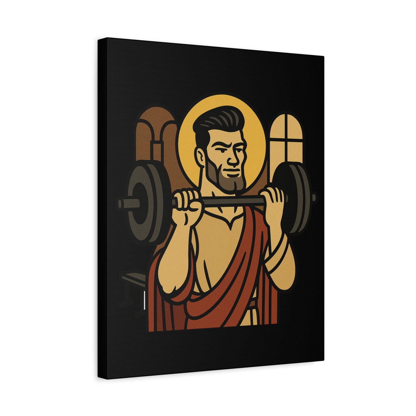 St Gigachad "The Strong" Canvas Art