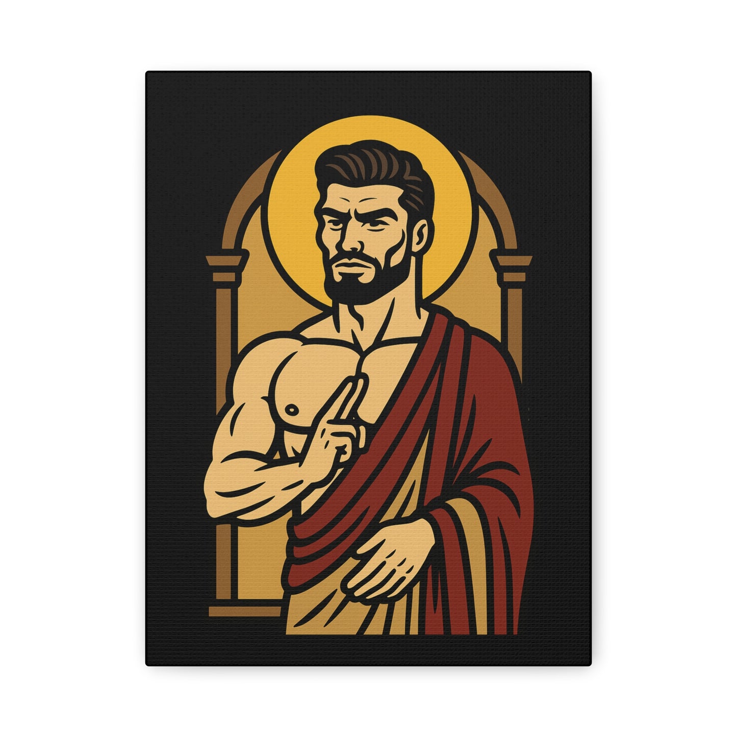 St Gigachad "Peace" Canvas Art