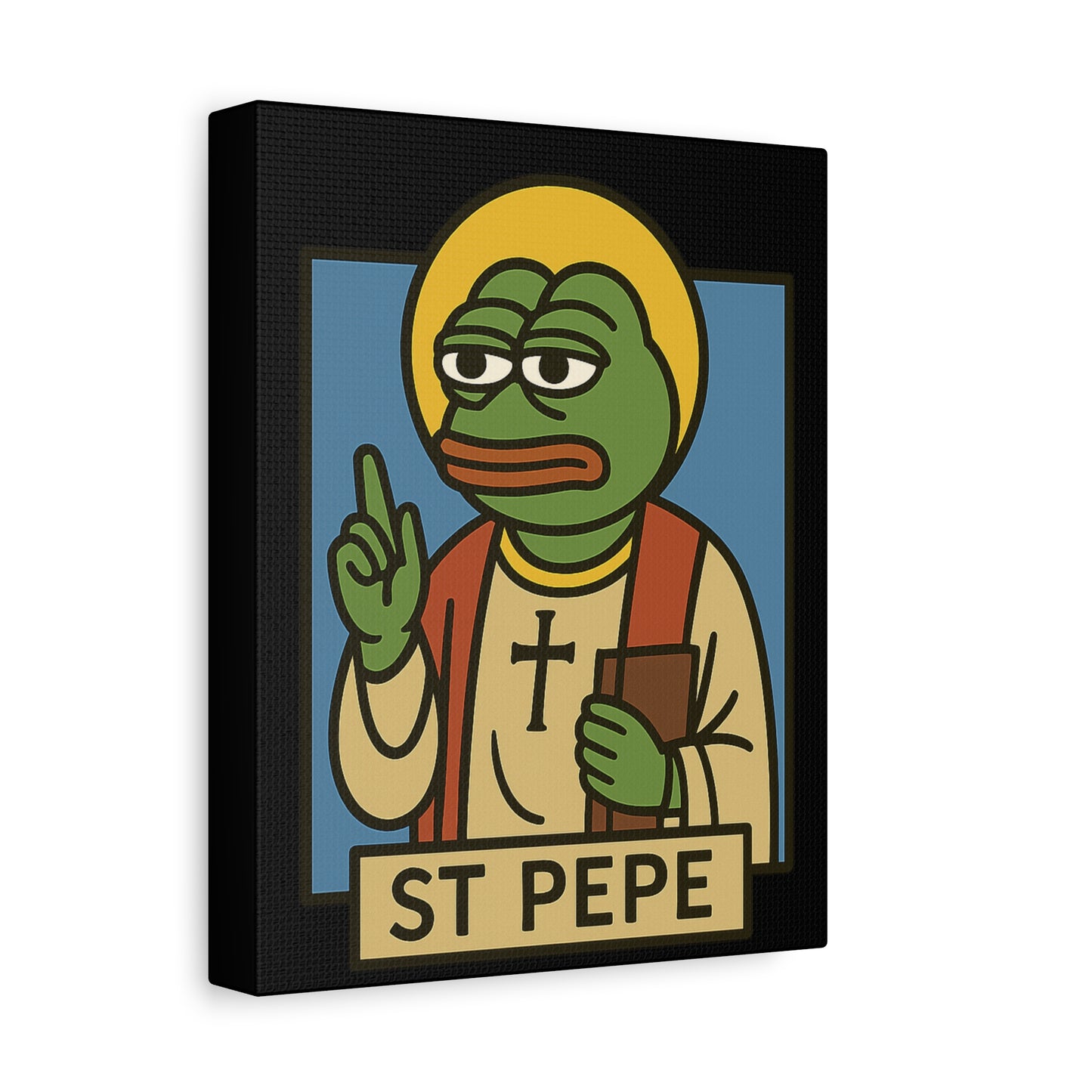 St Pepe "Blessed" Canvas Art