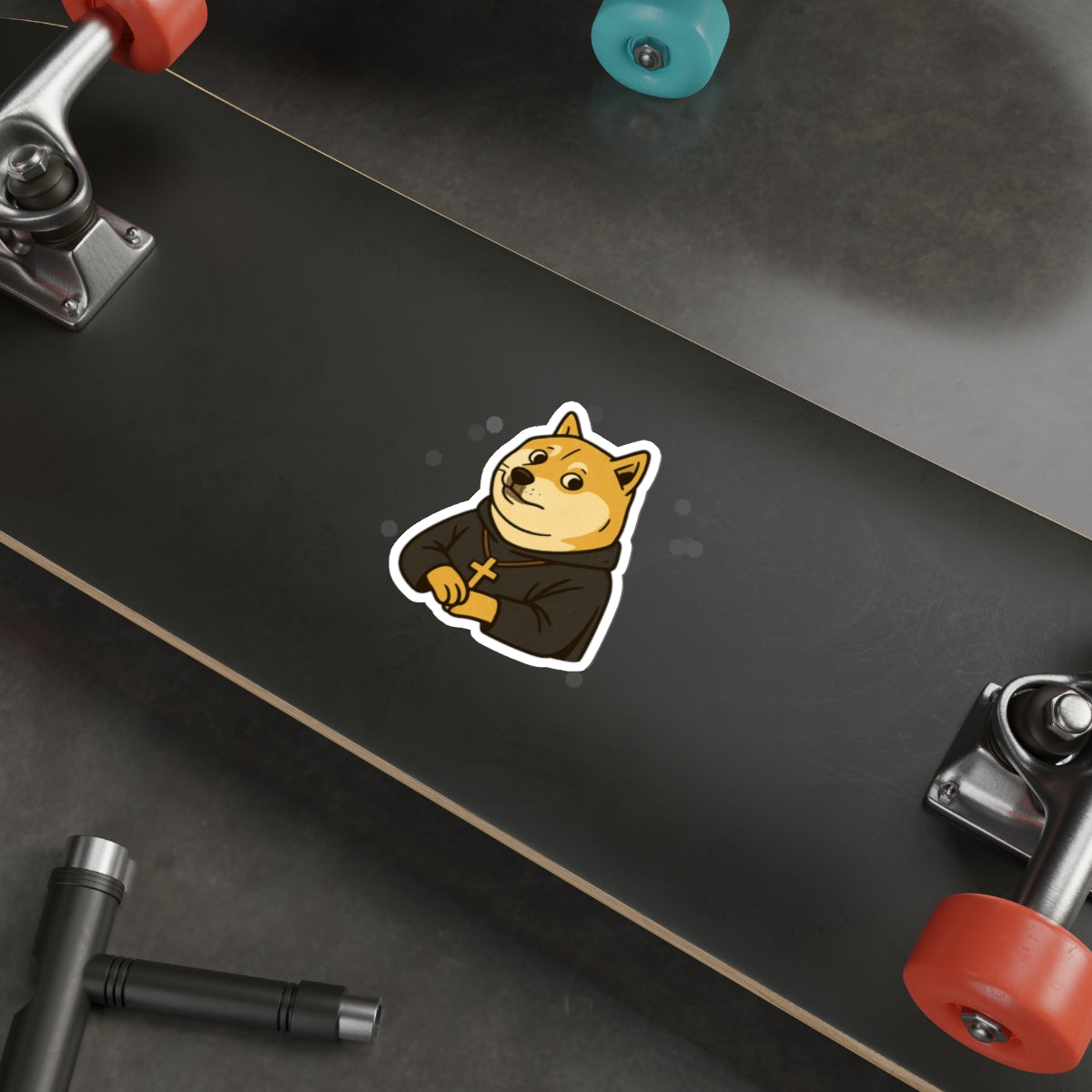 St Doge "Monk" Die-Cut Stickers