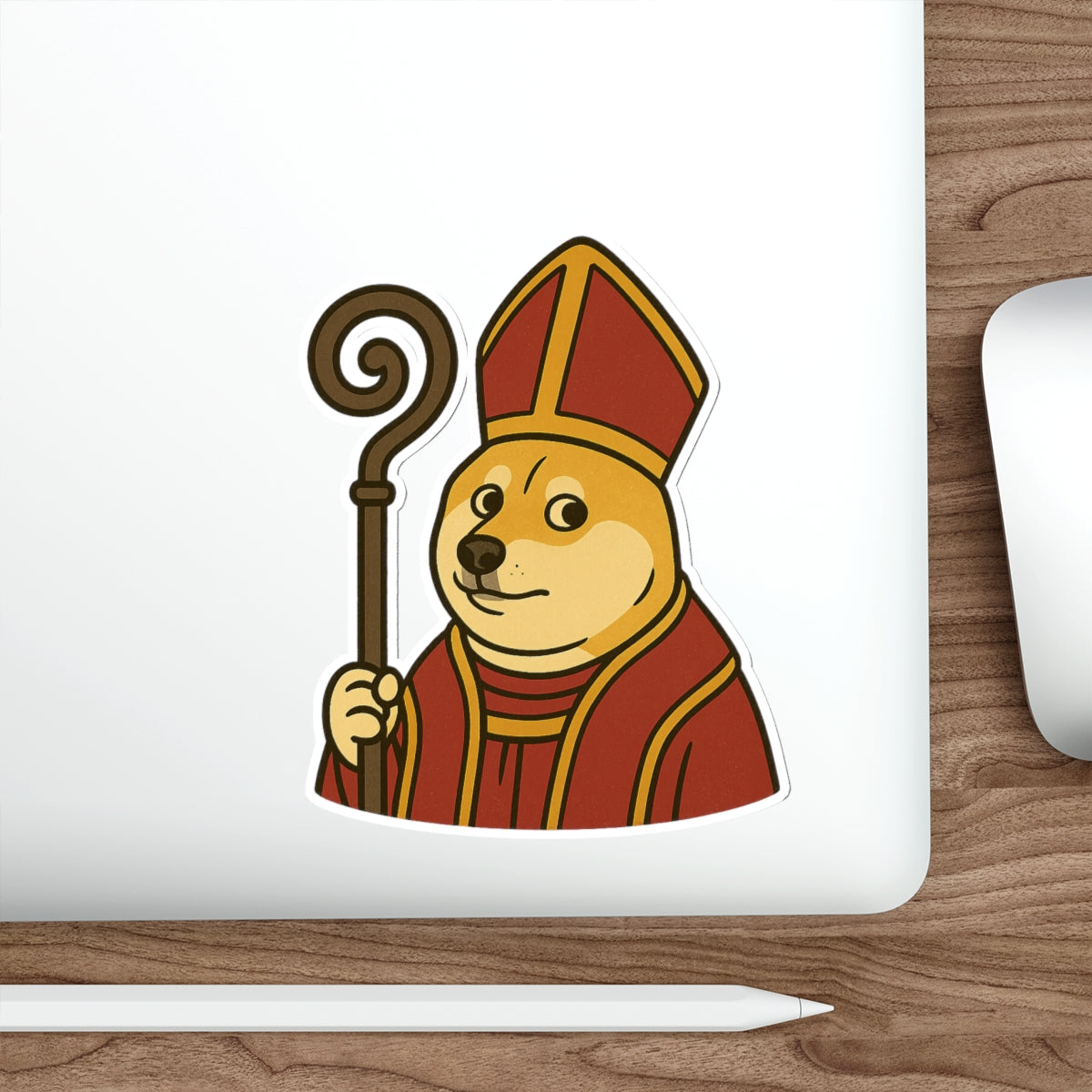 St Doge "Cardinal" Die-Cut Stickers