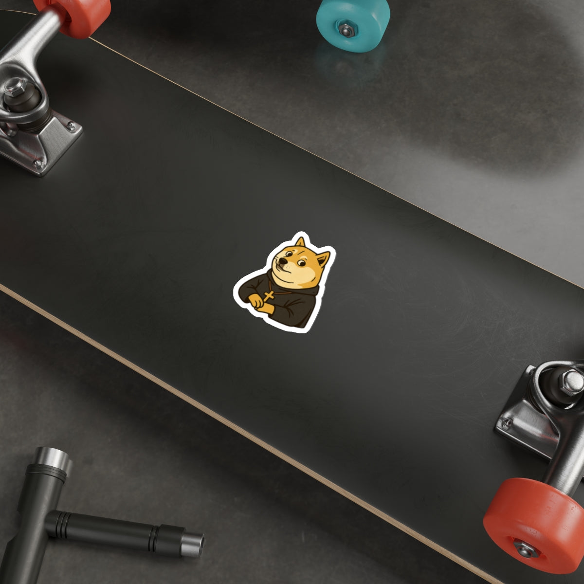 St Doge "Monk" Die-Cut Stickers