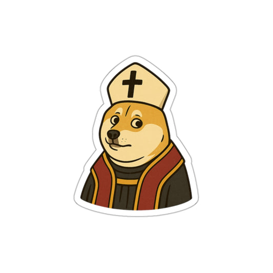 St Doge "Pope" Die-Cut Stickers