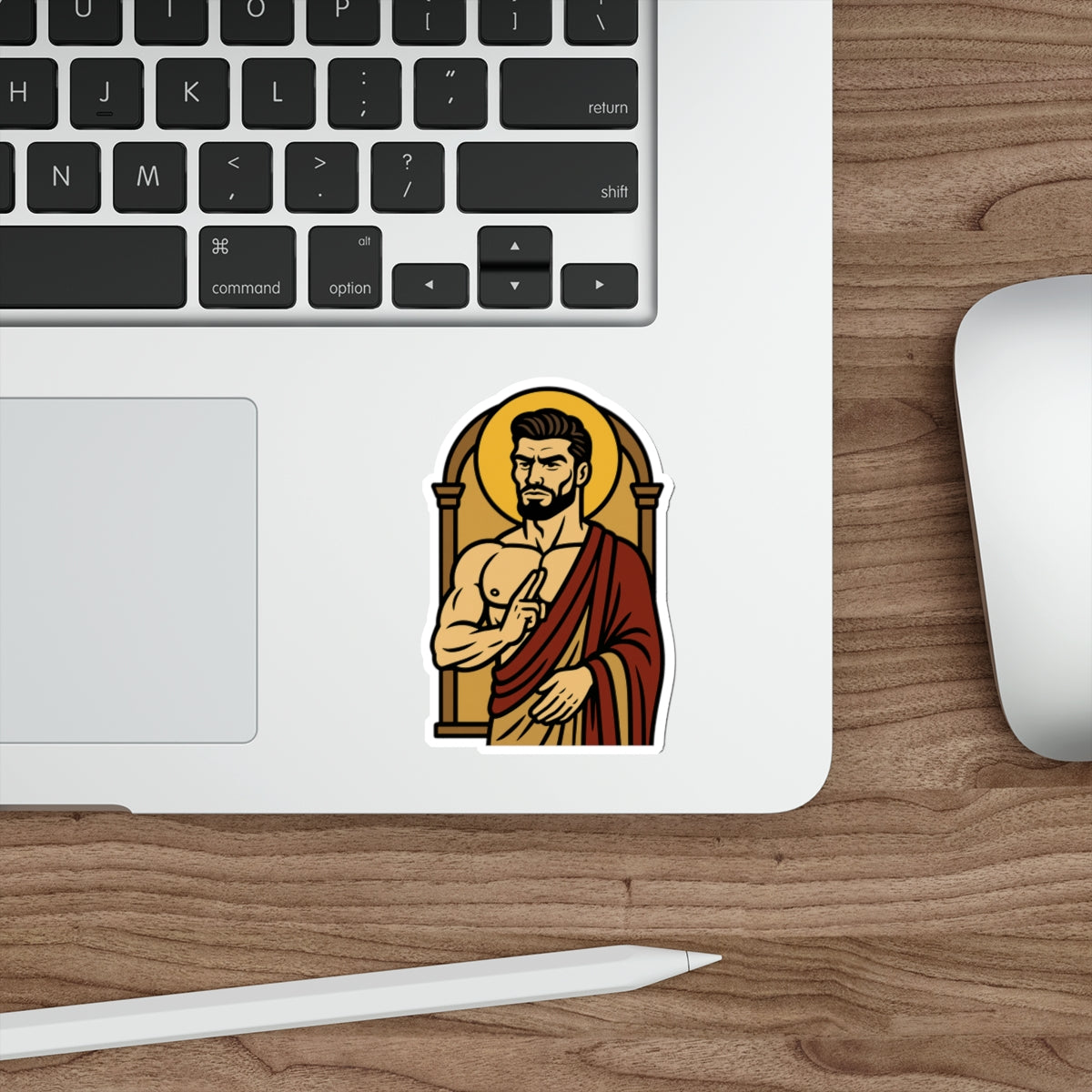 St Gigachad "Peace" Die Cut Sticker