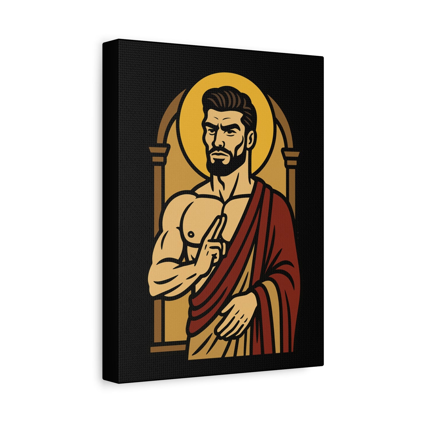 St Gigachad "Peace" Canvas Art