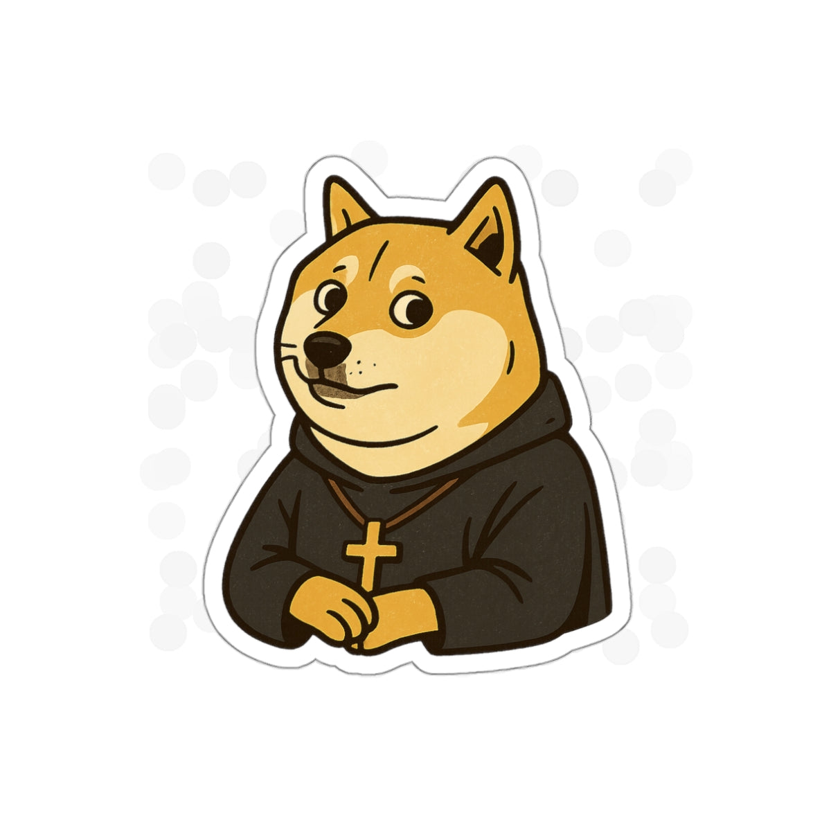St Doge "Monk" Die-Cut Stickers