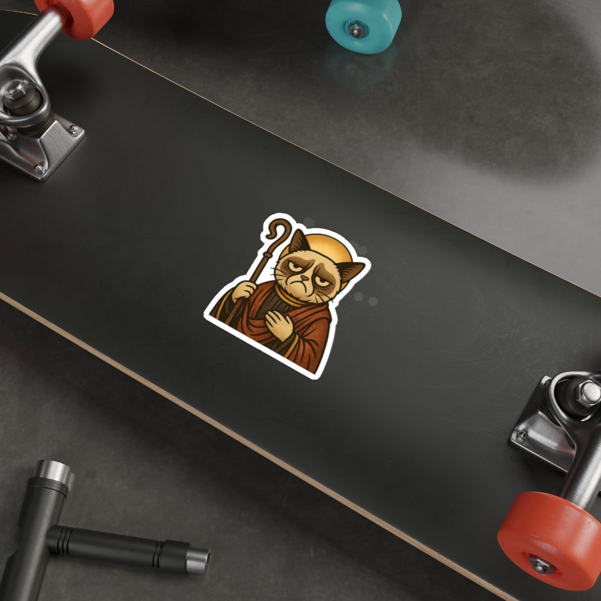 St Grumpy Cat "The Shepard"  Die-Cut Stickers