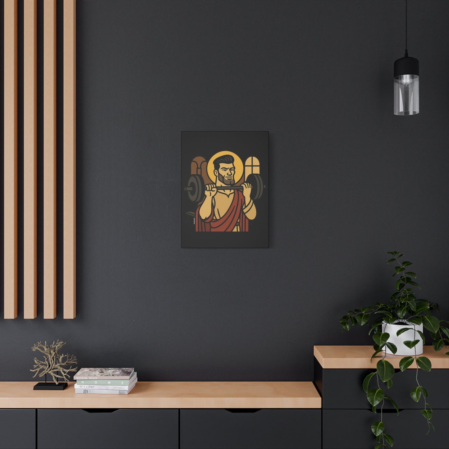 St Gigachad "The Strong" Canvas Art