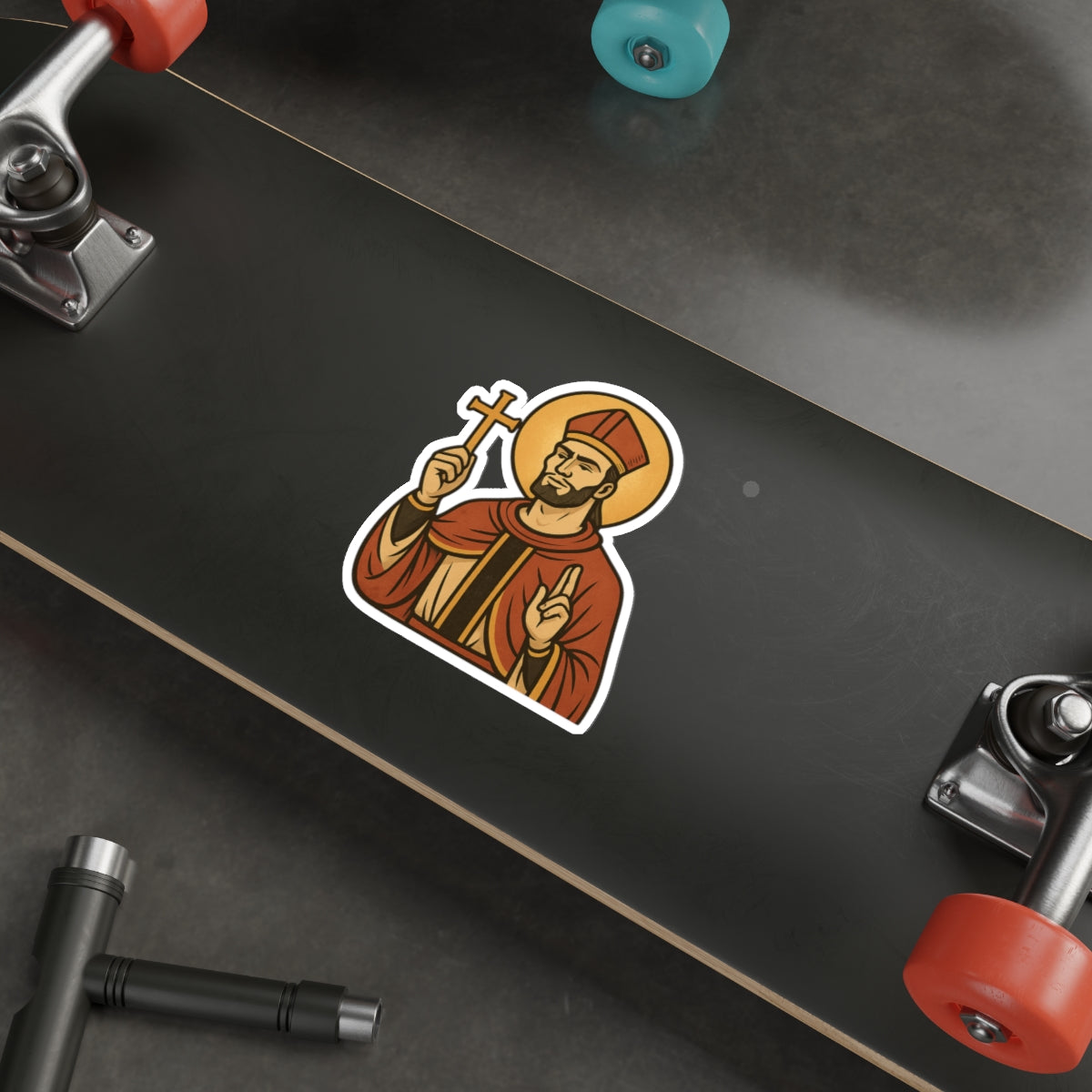 St Gigachad "Holy Habits" Sticker