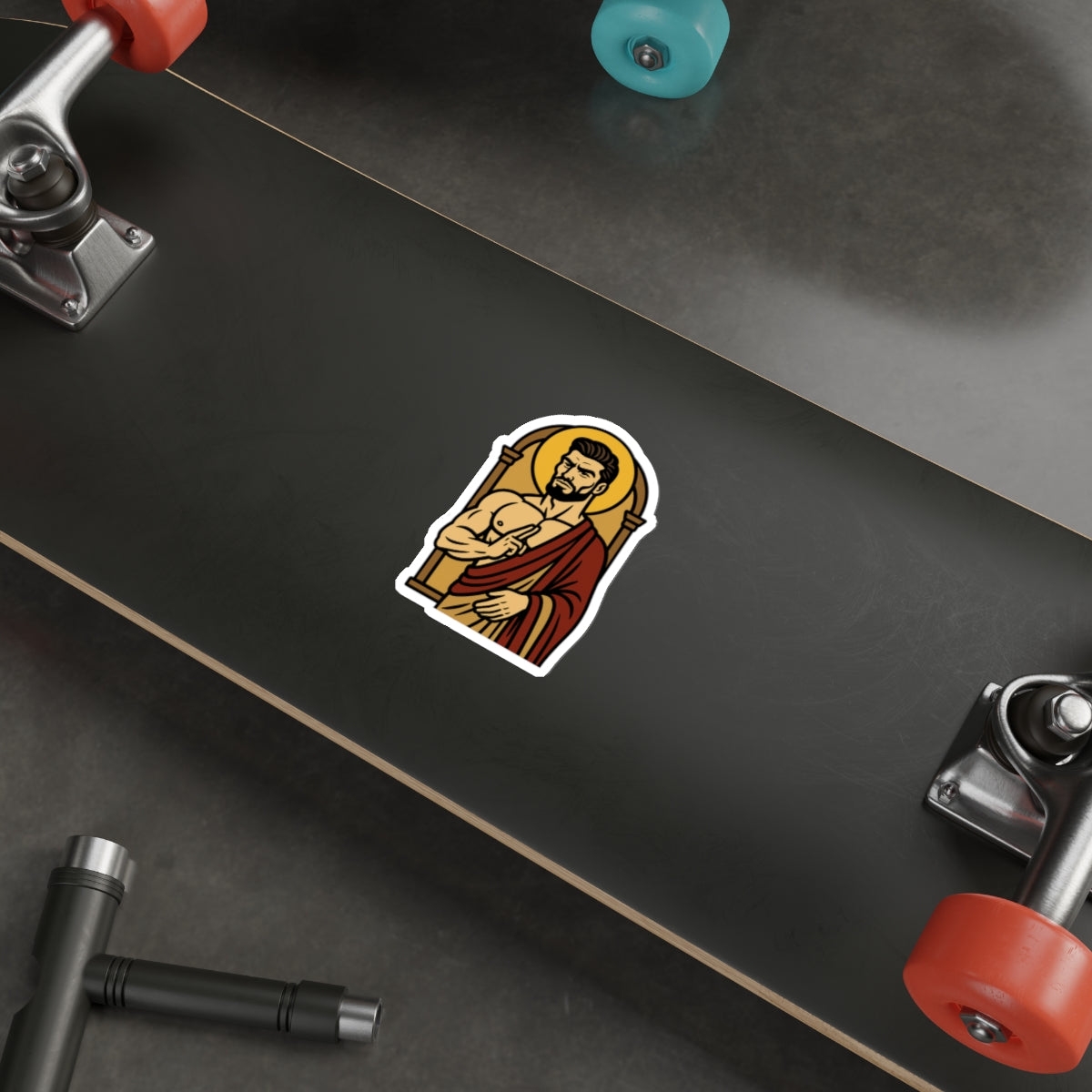 St Gigachad "Peace" Die Cut Sticker