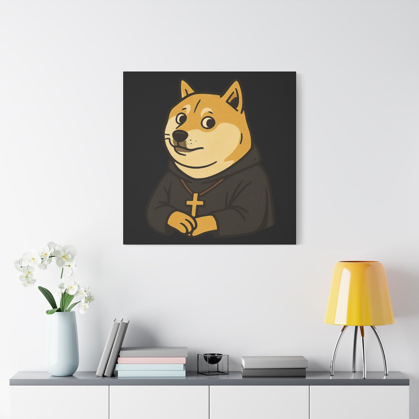 St Doge "Monk" Canvas Art