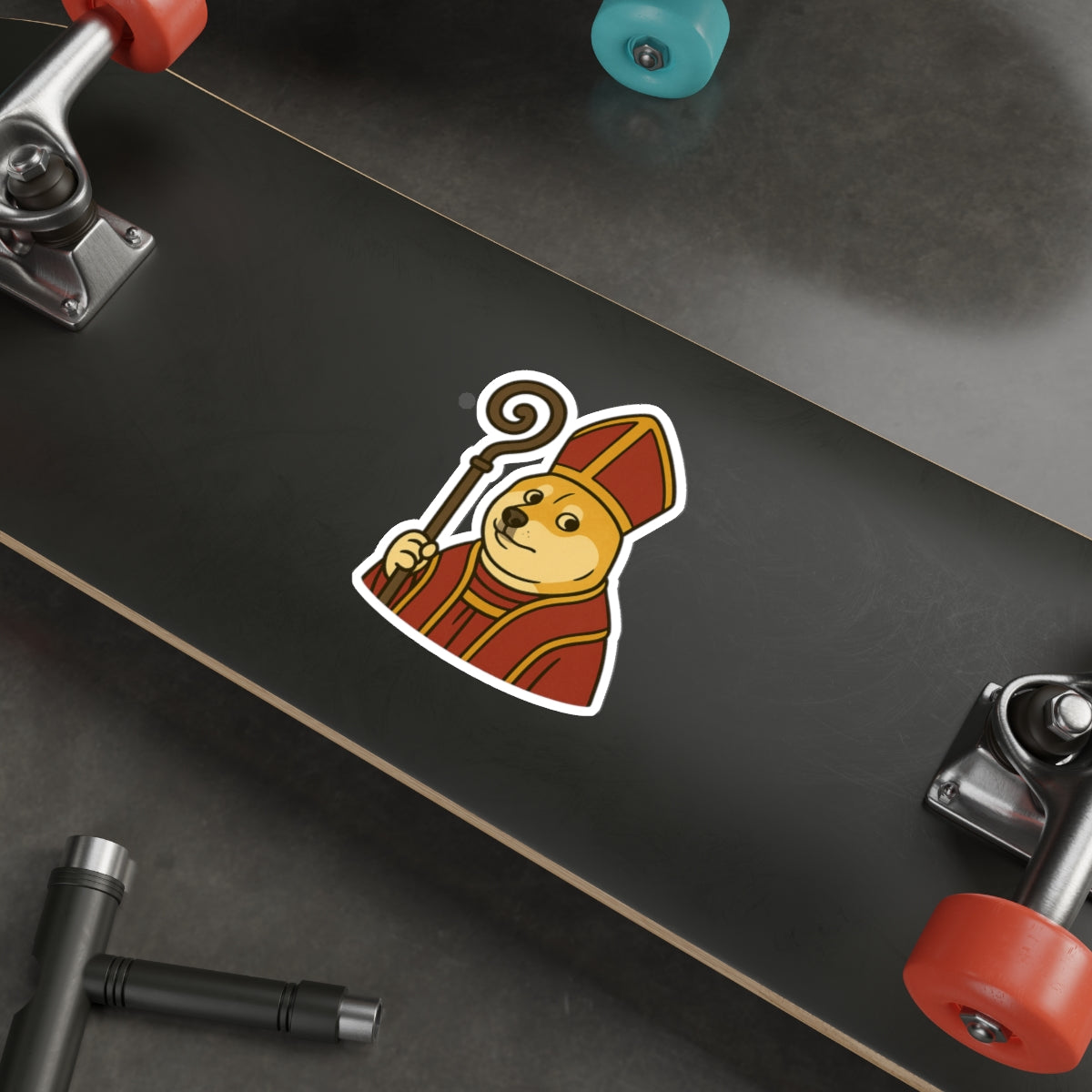 St Doge "Cardinal" Die-Cut Stickers