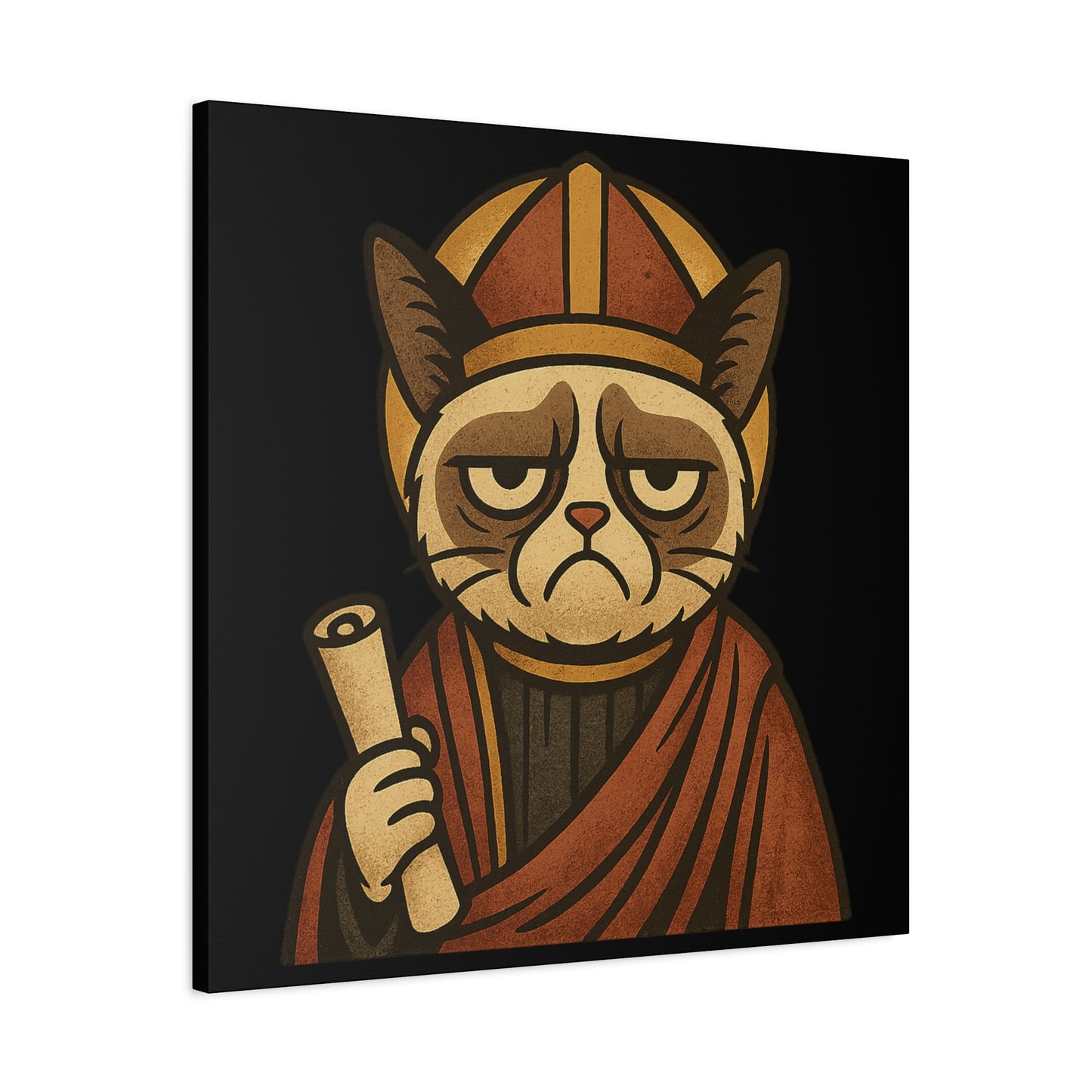St Grumpy Cat "Holy Receipts" Canvas